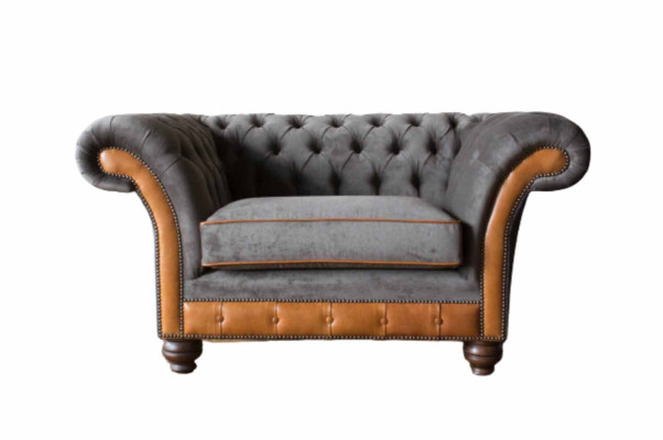 Chesterfield Design Armchair Couch Upholstery Textile Couches Wing Chairs