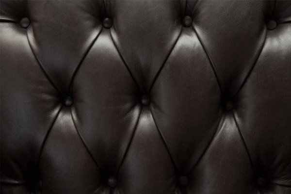 Designer Armchair 1 Seater Brown Leather Textile Luxury Sofa Chesterfield