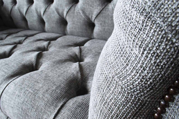 Chesterfield Couch Sofa Upholstery 3 Seater Couches Seat Sofas Gray new