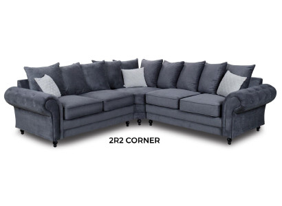 Modern Corner sofa Sofa Style Gray Sofa Upholstery Fabric Textile Furniture L-shape Couches
