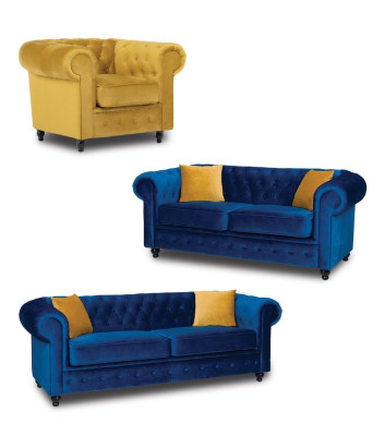 Chesterfield Sofa set Couch Furniture Living room Furnishings 3+2+1 Seater