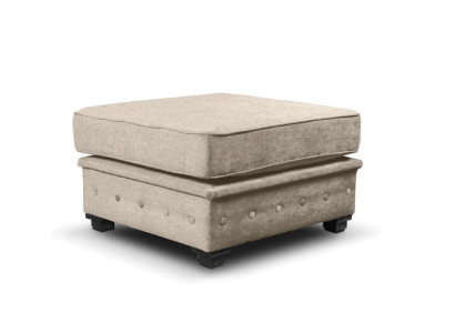 Fabric Beige Luxury Seater Furniture Stool Footstool Puff Living room Seat