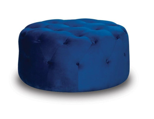 Stool footrest Stool Seat Living room Fabric Blue luxury seating furniture