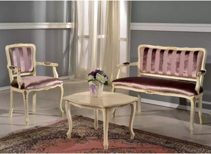 Classic seating set Stool Armchair Living room furniture Benches Suite new