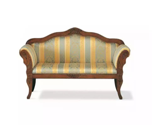 Classic r two-seater bench seat luxury upholstery furniture wooden frame noble
