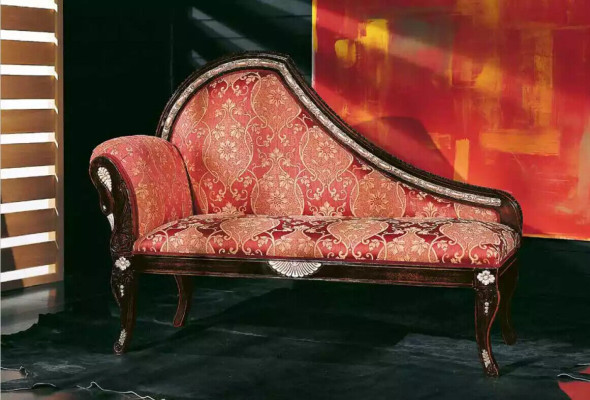 Living room Chaise Lounge Upholstery Fabric Textile Luxury Seat Furniture new