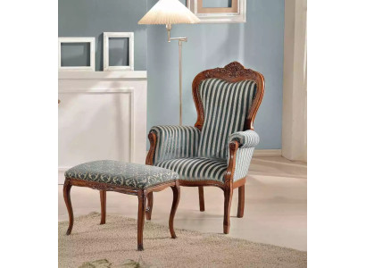Classic r Armchair Living room Single Seater Designer Upholstery Seat Fabric Furniture