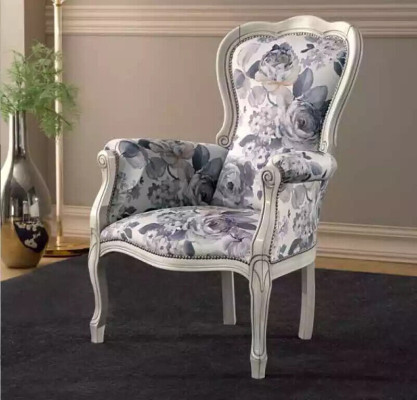 Classic r Armchair Wing Chair Upholstered furniture Designer Fabric Living room
