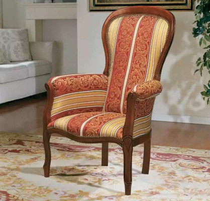 Classic r Armchair Upholstered furniture Luxury upholstered armchair wooden frame new