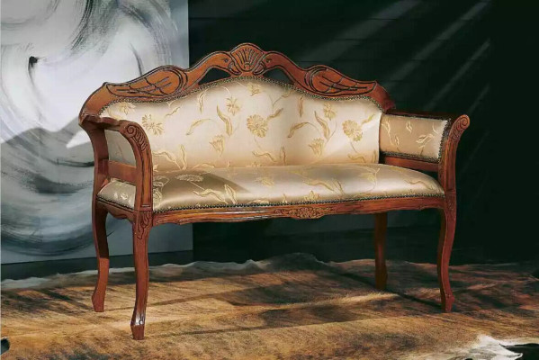 Classic Baroque Bench seat Upholstered Bench Benches Luxury Two-seater Furniture