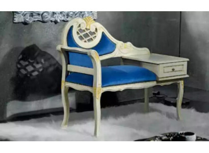 Classic r Stool Blue Bench seat Luxury seat furniture Fabric Textile new Seat