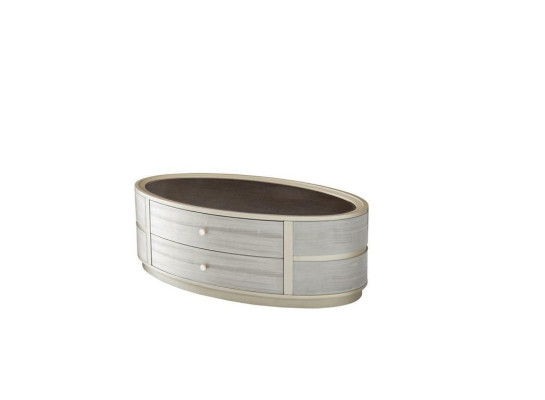 Oval coffee table luxury sofa side tables wooden table Dubai luxury hotel