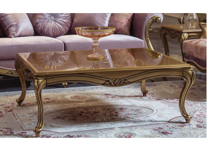 Royal Coffee table Gold Brown Table Baroque Rococo Coffee tables Wood