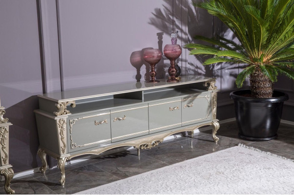 Sideboard Luxury Shelf Wood Sideboard Cabinets Living room Lowboard Design