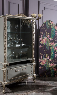 Showcases Glass Wood Wardrobe Display case Living room Furniture Sideboard Cabinets