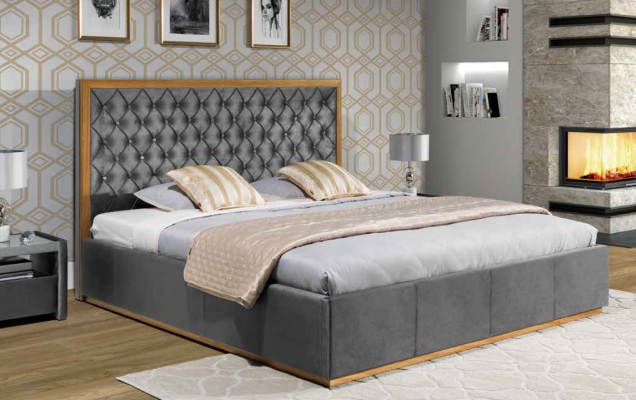 Design Beds Luxury Chesterfield Velvet Velvet Upholstery Bed Hotel Double
