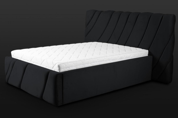Black Bed Velvet Beds Double bed 160x200 Design Hotel Furnishings