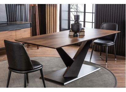 Column table kitchen table luxury in modern style brown table 208x92cm