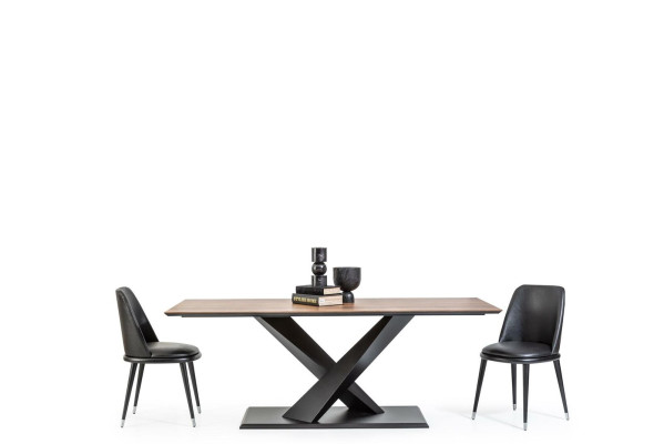 Column table kitchen table luxury in modern style brown table 208x92cm