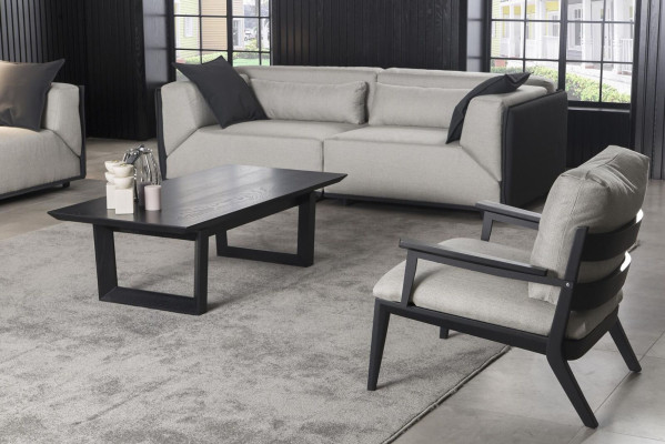 Luxury Armchair Couch Single Seat Relax Chairs Black Frame Upholstery Chair