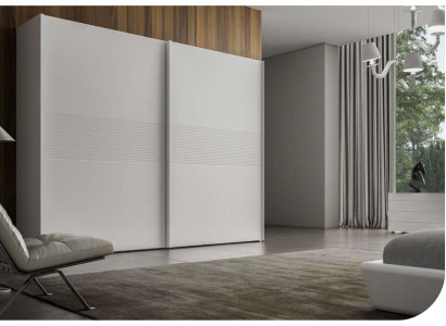 White Wardrobe Sliding Doors Bedroom Furniture Luxury Real Wood Furniture