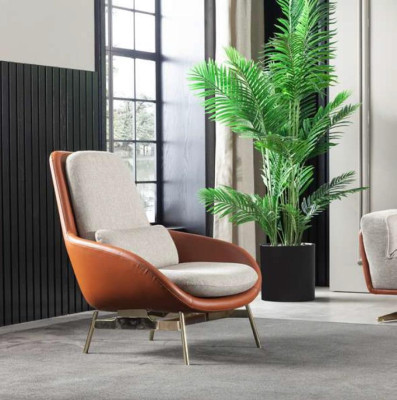 Armchair Living room Armchair Relax Chairs Club Lounge Furniture Brown Sofa