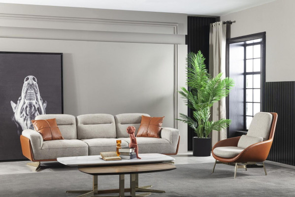 Armchair Living room Armchair Relax Chairs Club Lounge Furniture Brown Sofa