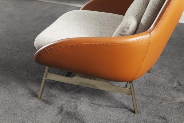 Armchair Living room Armchair Relax Chairs Club Lounge Furniture Brown Sofa