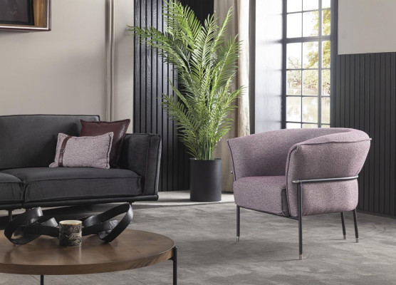 Armchair Living room Luxury Relax Chairs Club Lounge Furniture Sofa Lilac