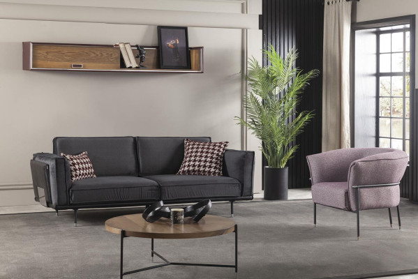 Armchair Living room Luxury Relax Chairs Club Lounge Furniture Sofa Lilac
