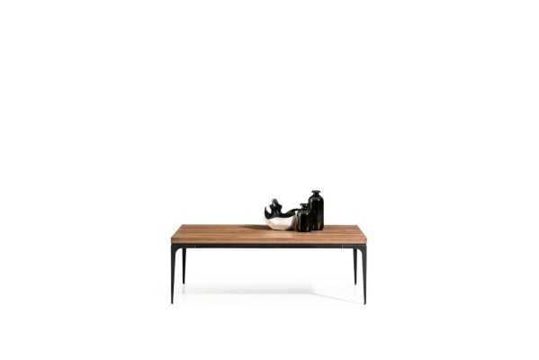 Stylish modern rectangular coffee table on black legs