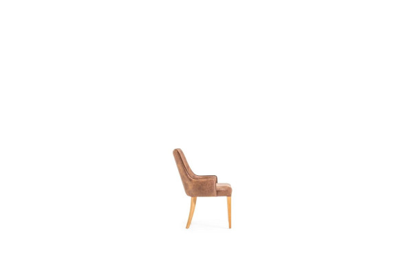 Luxury Recliner Upholstery Chairs Loft Designer Furniture Brown Kitchen Leather Chair