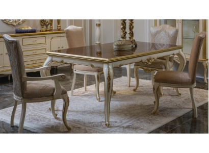 Dining room Dining table Chair Set Group Suite Table Tables Suite Luxury 5-piece.