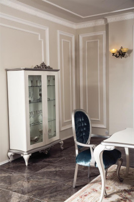 Dining room Table Suite Classic chair group 4x chairs 5 pieces. Set Seating group