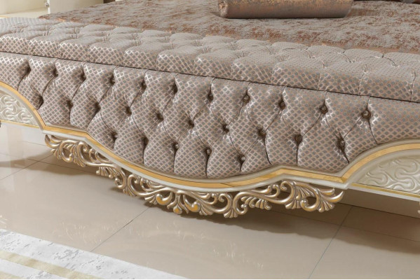 Set Bedroom Bed 2x Bedside tables 3pcs.Luxury Complete Set Design