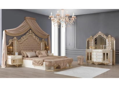 Bedroom Set Bed 2x Bedside tables Dressing table with Mirror Luxury new