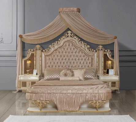 Bedroom Set Bed 2x Bedside tables Dressing table with Mirror Luxury new
