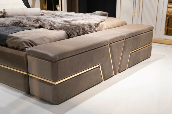 Bedroom Set Bed 2x Bedside tables Luxury new 3-piece Design Modern Wood