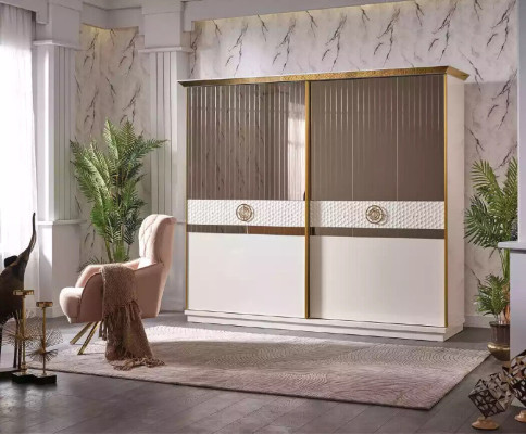 Wardrobe with sliding doors luxurious modern cabinets 260cm Wardrobe