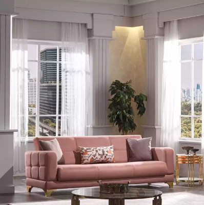Luxury sofa set 3+3+1 set designer textile couches armchair single seater