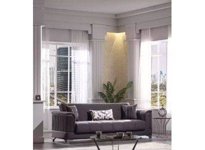 Gray Sofa Luxury 3-Seater Couch Living room Furniture Upholstery Couches Sofas