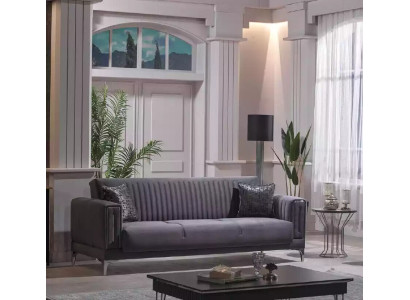 Gray Sofa Living room Three Seater Velvet Sofas 3-Seater Couches Luxury Furniture