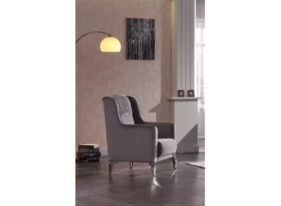 Gray armchair upholstered armchair reclining chair reclining chair seating furniture