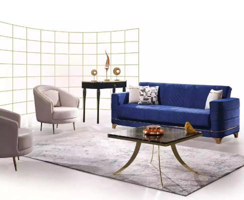 Modern armchair living room single seater designer lounge color beige wood