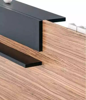Modern Reception Table Luxury Office Wood Furniture Brown Reception Stylish