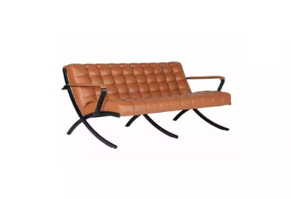 Luxurious Chesterfield three-seater stool relax couches modern leather furniture