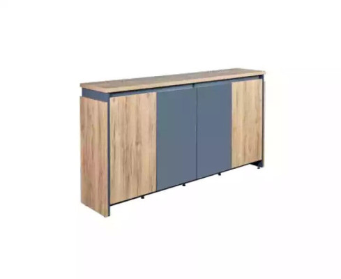 Large Office furniture Set Desk Solid wood Furniture Chest of drawers Brown 4pcs