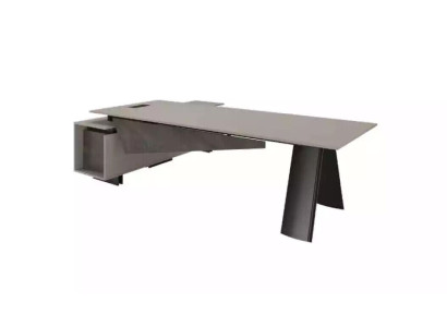 Large Gray Corner desk Study room furniture Modern Design Luxury