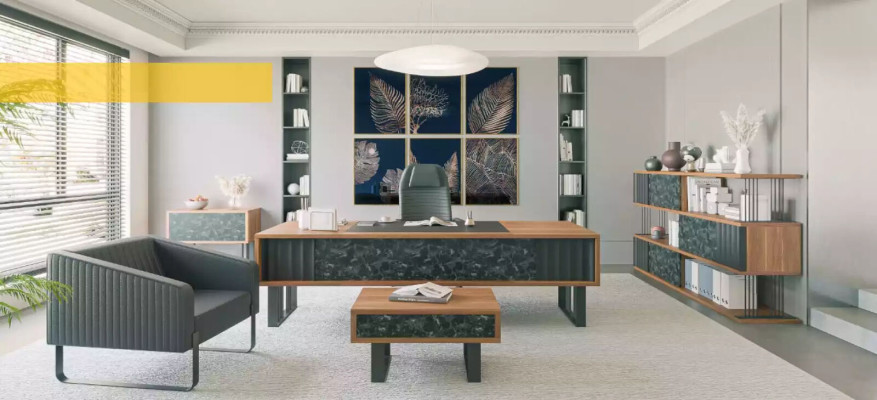 Solid wood Desk Study room furniture Office Furnishings Designer Furniture