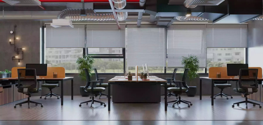 Large work table Office furniture Study room Furnishings luxury design